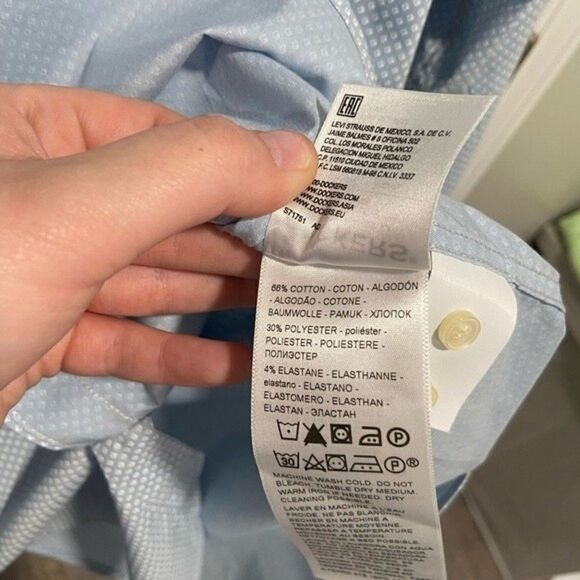 Dockers Men’s Long Sleeve Casual/Dress Shirt - Size Small, Blue - Picture 5 of 6